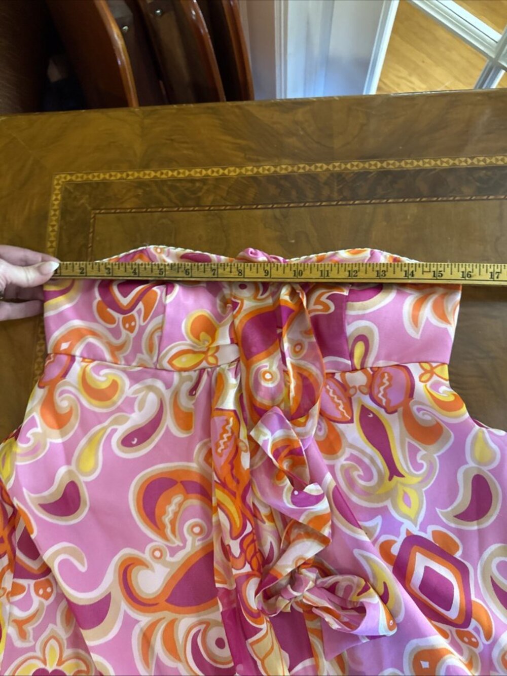 Lilly Pulitzer Halter or strapless Dress Pink Chiffon Fishalicious Caroleena 6 - Picture 10 of 13